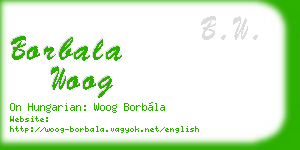borbala woog business card