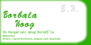 borbala woog business card